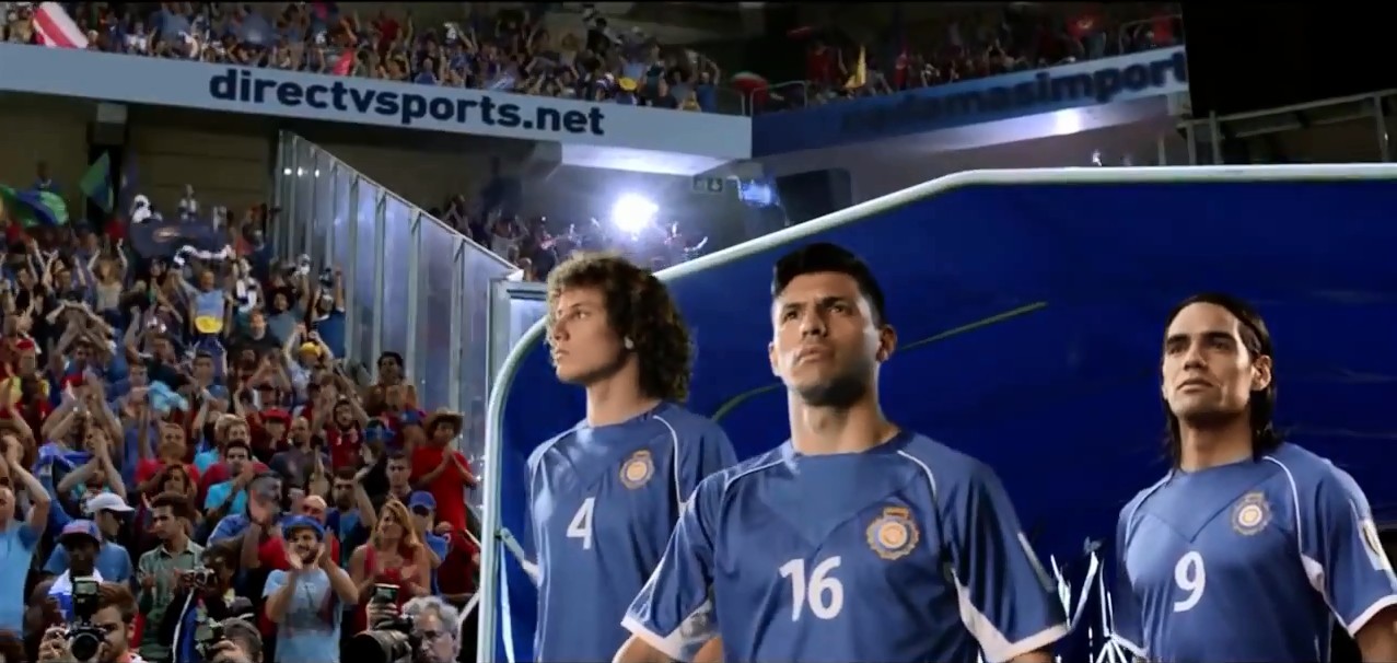 阿奎罗路易斯法尔考拍巴西世界杯广告