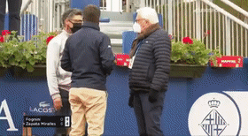 Fabio Fognini has been defaulted in Barcelona.[00_00_03--00_00_23].gif