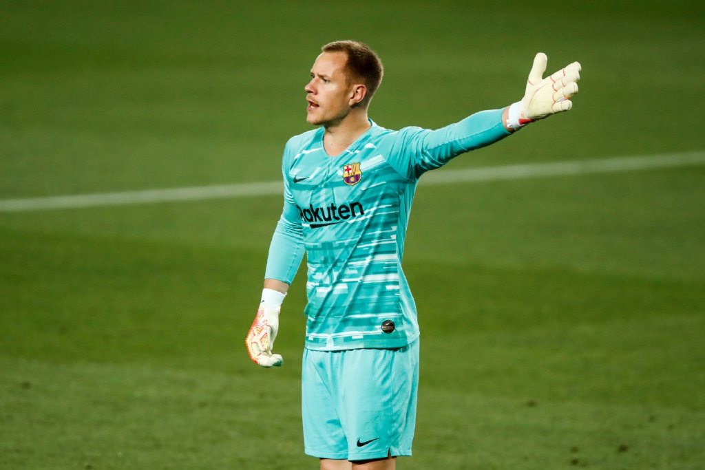 本场比赛,巴萨门将特尔施特根高接低挡力保球门不失,最终成功零封.